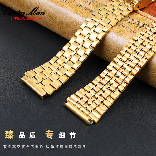 复古小方块金属表带适配卡西欧A159W-N1 A158WA A168不锈钢表链18 - 图2