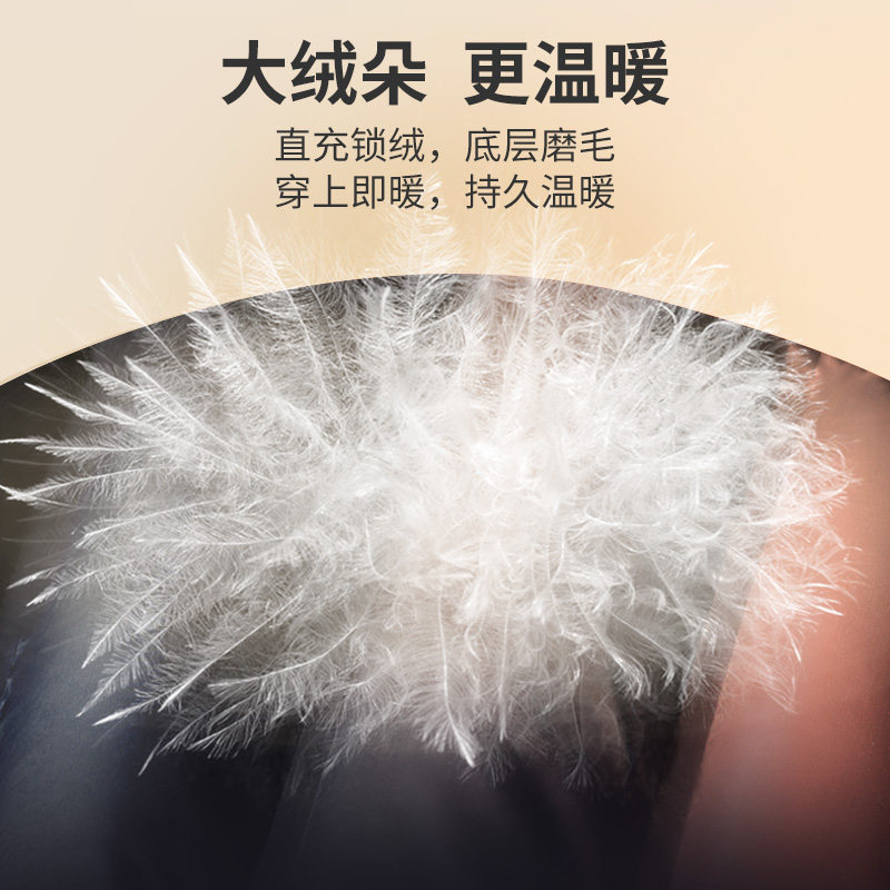 【三防】金利来2025秋冬新款男士羽绒服抑菌鹅绒中长可卸连帽外套