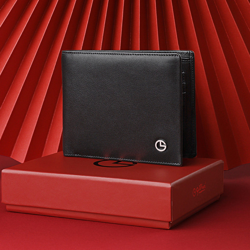 金利来男士短款头层牛皮皮夹子 金利来钱包