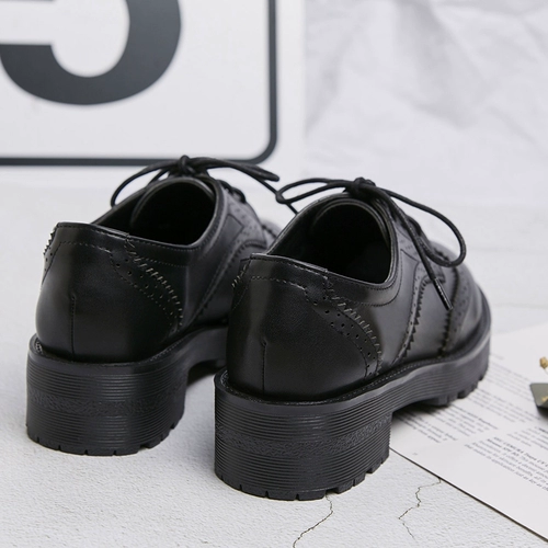 Туфли, утепленная обувь для кожаной обуви на платформе в английском стиле, осенние, 2022