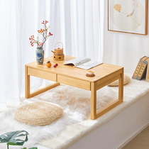 Floating Window Small Table Tatami Day Style Tea Table Home Short Table Solid Wood Kang Table Balcony Tea Table Bedroom Sitting Terrace Tea Table