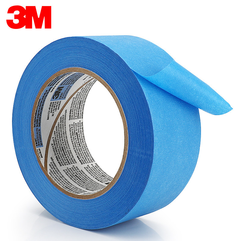 3m2090蓝色3m汽车喷涂遮蔽保护工业 骏业办公美纹纸胶带