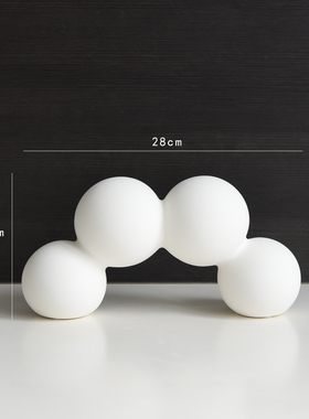 北欧现代轻奢样板间桌面摆件LOVE白色陶瓷花瓶博古架玄关软装饰品