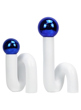 简约现代风几何体蓝色新年装饰品