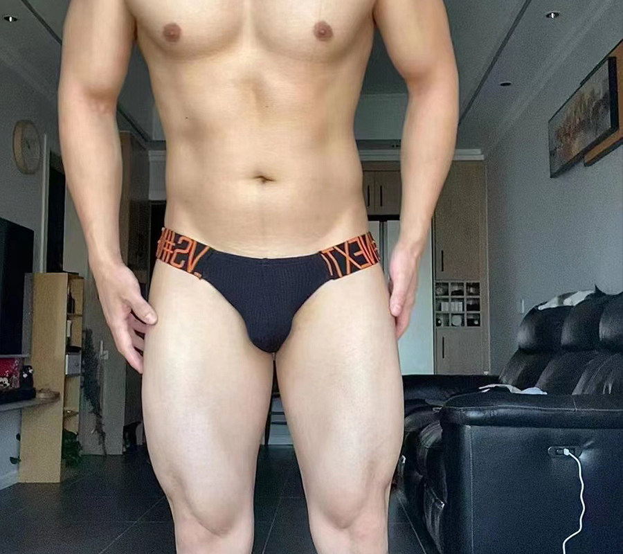 男士内裤三角裤白色低腰性感高叉螺纹裤衩提臀黑色男生透气舒适潮,淘宝优惠券,粉丝福利购,淘宝优惠卷