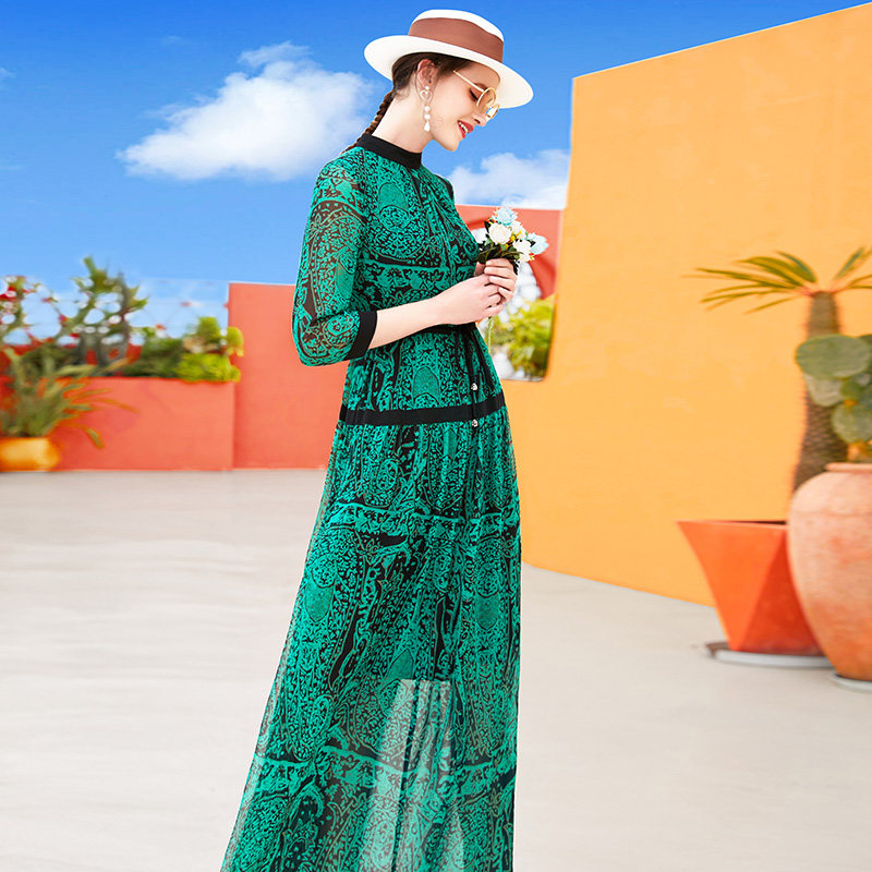 帝弗润驰新款春夏长款高端奢华长裙 帝弗润驰连衣裙