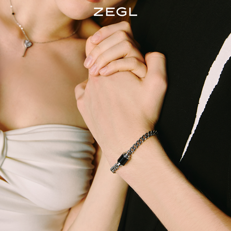 ZEGL一锁定情小情锁情侣手链项链送女友小众生日情人节礼物送男友