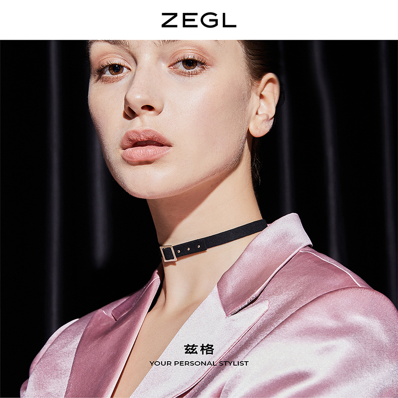 ZEGL黑色choker项圈女颈带颈链短款小众锁骨链潮项链脖子饰品脖链 - 图1