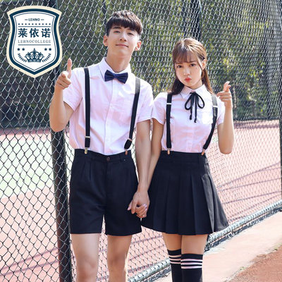 学院风校服套装夏学生班服韩国高中生韩版jk制服男女毕业照服装 虎窝淘