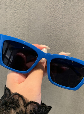 韩版网红窄框街拍眼镜百搭时髦