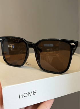 2025年新款偏光时尚黑色方框墨镜