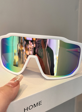 复古黑色超大框户外骑行眼镜