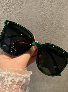 韩版潮款黑色太阳眼镜个性大框方形遮阳大脸复古墨镜男女防紫外线