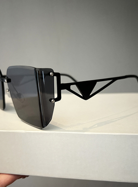 2025新款紫色多边形太阳镜