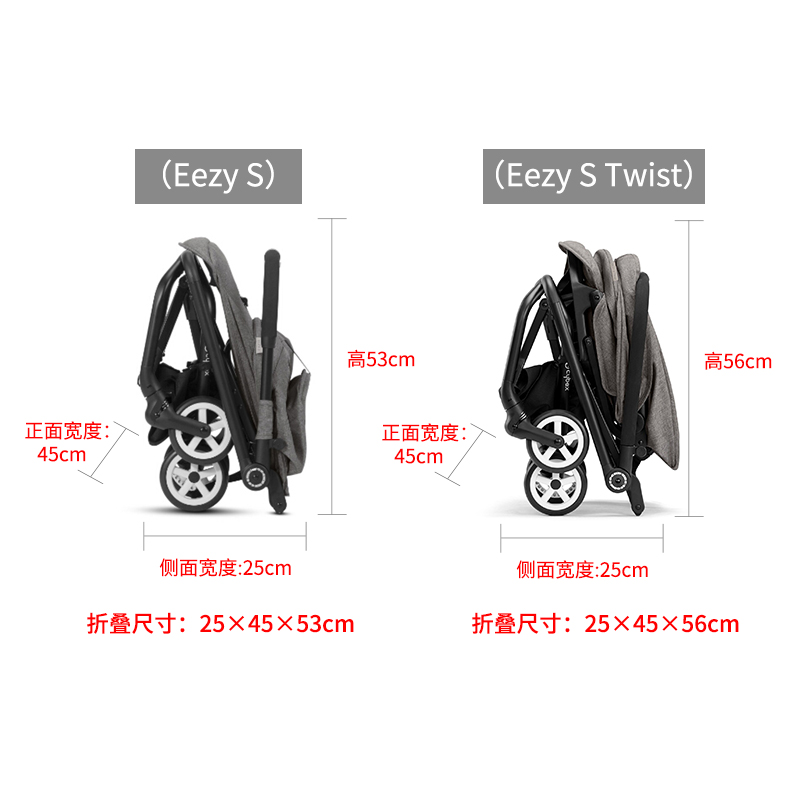 奶爸Cybex Eezy S+2婴儿推车Twist2轻便折叠登机双向平躺宝宝伞车 - 图0