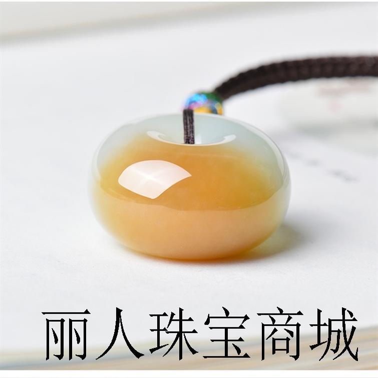 和田玉平安扣吊坠糖玉挂件羊脂白玉一口糖项链玉佩男女款百搭配饰