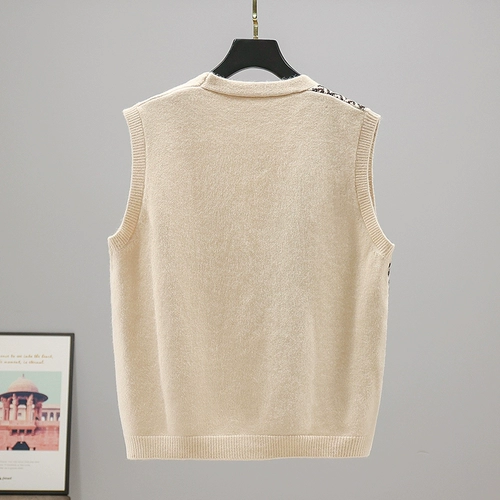 Трикотажный свитер, жилет, осенний кардиган, куртка без рукавов, в корейском стиле