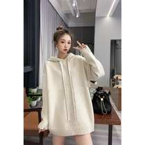 Autumn Winter Big Code Womens Dress With Cap Pure Color Minima About 100 Hitch Chubby Chubby Fashion Loose Color Slim Fit Thickened Blouses