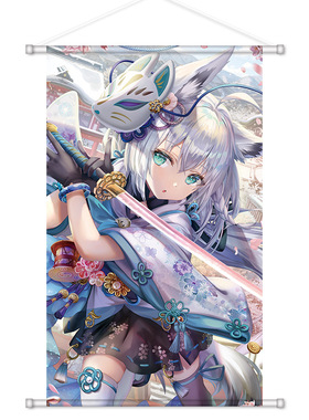 hololive周边绸布挂画