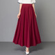 Spring and summer high-waist slimming plus size mid-length skirt