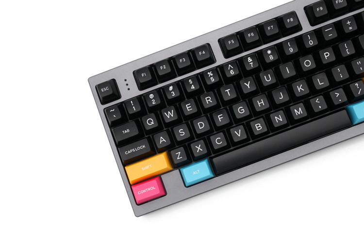 Domikey SA WoB黑底白字CMYK二色成型球帽机械键盘大全套ABS材质 - 图3