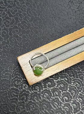 【矿姐家紫霞来了】14804 S925碧玉蛋面戒指10*14 多样性发一