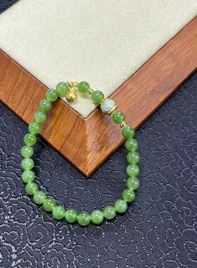 【矿姐家紫霞来了】17547 DIY925银碧玉6mm单圈手串多样性发一