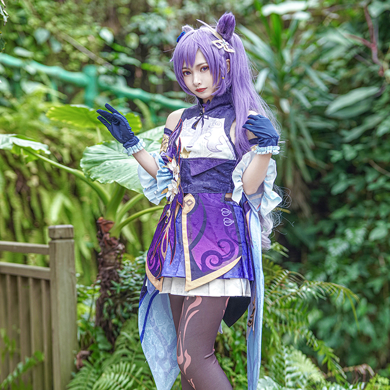 花火家现货原神cos服初始五星刻晴cos御姐全套套装游戏服装女