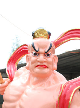 哼哈二将左右护法神像寺庙摆件