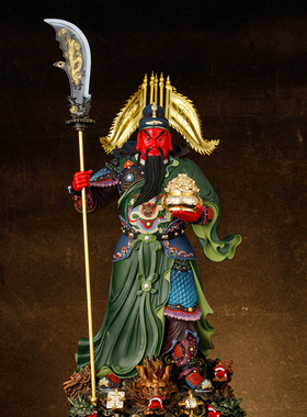 厂家直销九龙关公佛堂摆件像