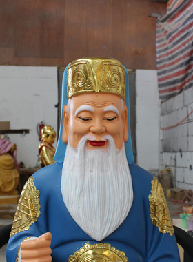 厂家直销树脂土地公婆佛堂摆件