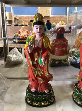 厂家直销树脂观音寺庙佛堂摆件