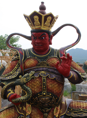 厂家直销树脂玻璃钢四大金刚摆件