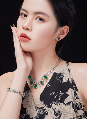 BAOSTONE祖母绿S925银项链