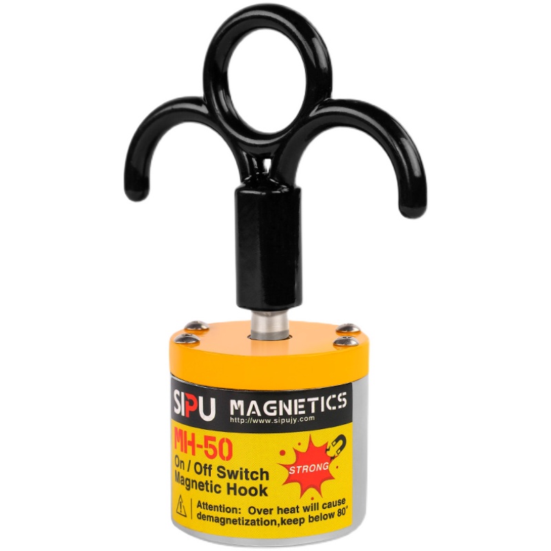 永磁磁力便携圆形迷你专用悬挂磁铁挂钩吊扣承重磁性防滑起重工具 - 图2