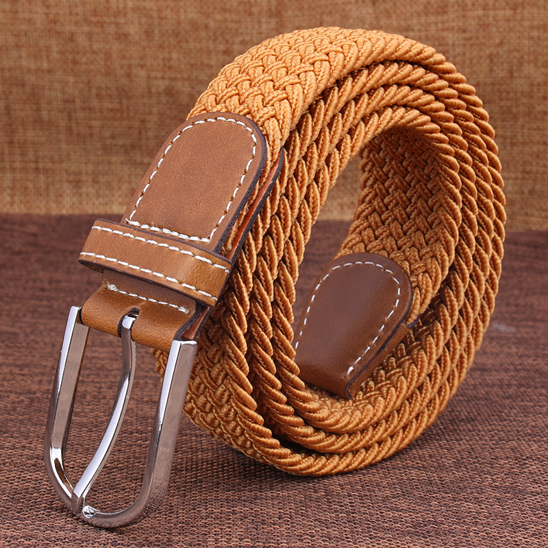 belt men women couple belts Canvas belt Stretch woven canvas - 图0