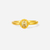 Saturday blessing gold inlaid zircon ring for women