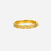 Saturday blessing gold inlaid diamond ring for women