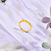 Saturday blessing gold ring pure gold price poetic rose female ring dreamy forest series holiday gift