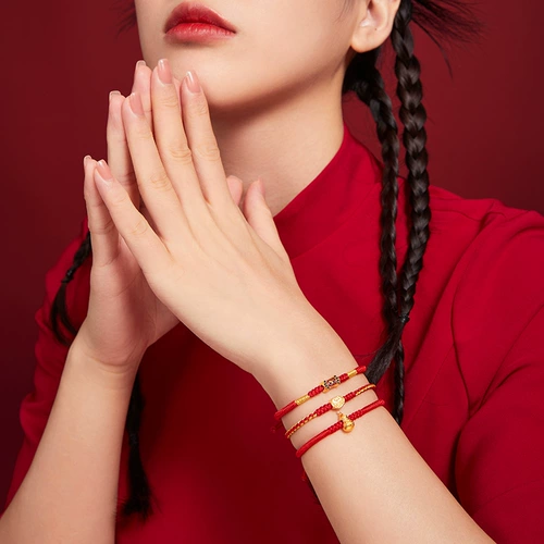 Плетеный золотой браслет, подарок на день рождения