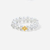 Saturday Fortune Yellow 18K Freshwater Pearl Ring Gold Yellow Gold Beads French Elegant Holiday Gift for Girls