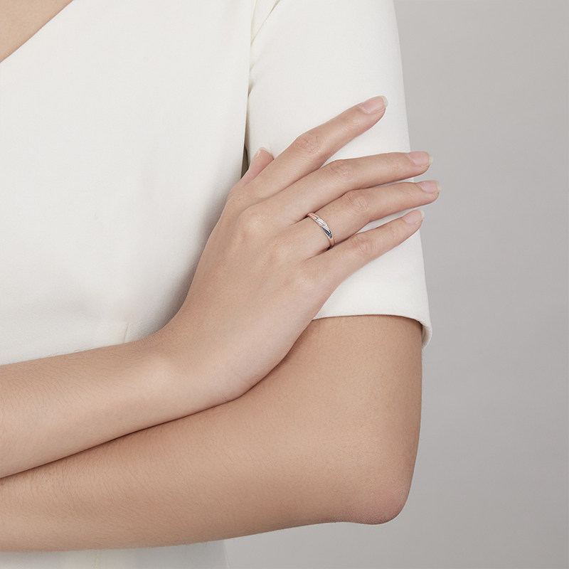 周六福正品pt950简约风款铂金戒指 周六福手饰