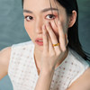 Saturday blessing Huang Jingyu's same style gold ring Yujian series priced pure gold ancient method ripple ring holiday gift