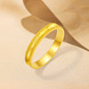 Saturday Fortune 5G Pure Gold Priced Beaded Edge Cartouche Ring Simple Fashionable Women's Ring Holiday Gift
