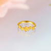 Saturday Blessing Gold Ring Women's Priced Pure Gold Winter Flower Ring Bracelet for Girlfriend as a Holiday Gift