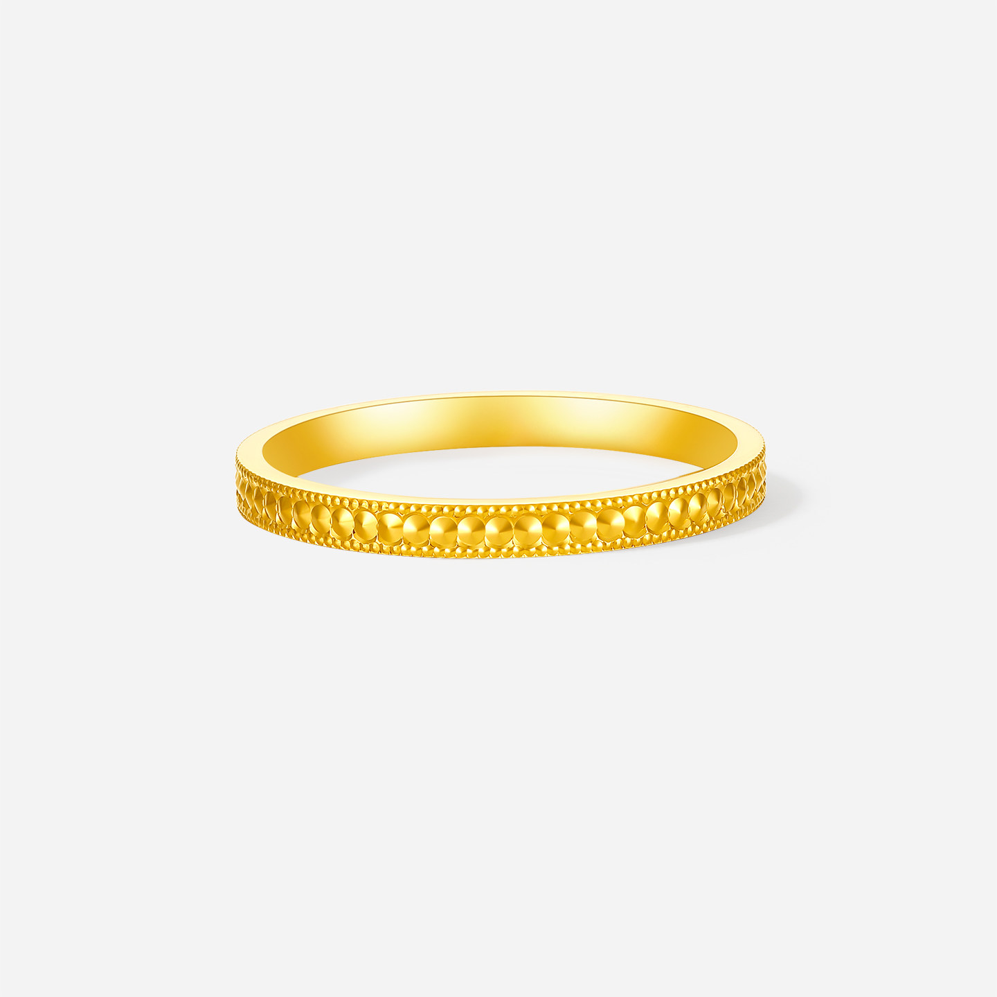 Saturday Fortune Gold 5G Priced Pure Gold Ring Explosive Beads Ring Women's Ring Holiday Gift