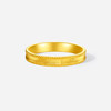 Saturday Fortune 5G Pure Gold Priced Beaded Edge Cartouche Ring Simple Fashionable Women's Ring Holiday Gift