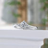 Saturday Fubai 18k gold diamond ring female natural diamond ring bright four-prong single set 30-cent wedding ring for girlfriend