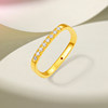 Saturday blessing gold inlaid diamond ring for women