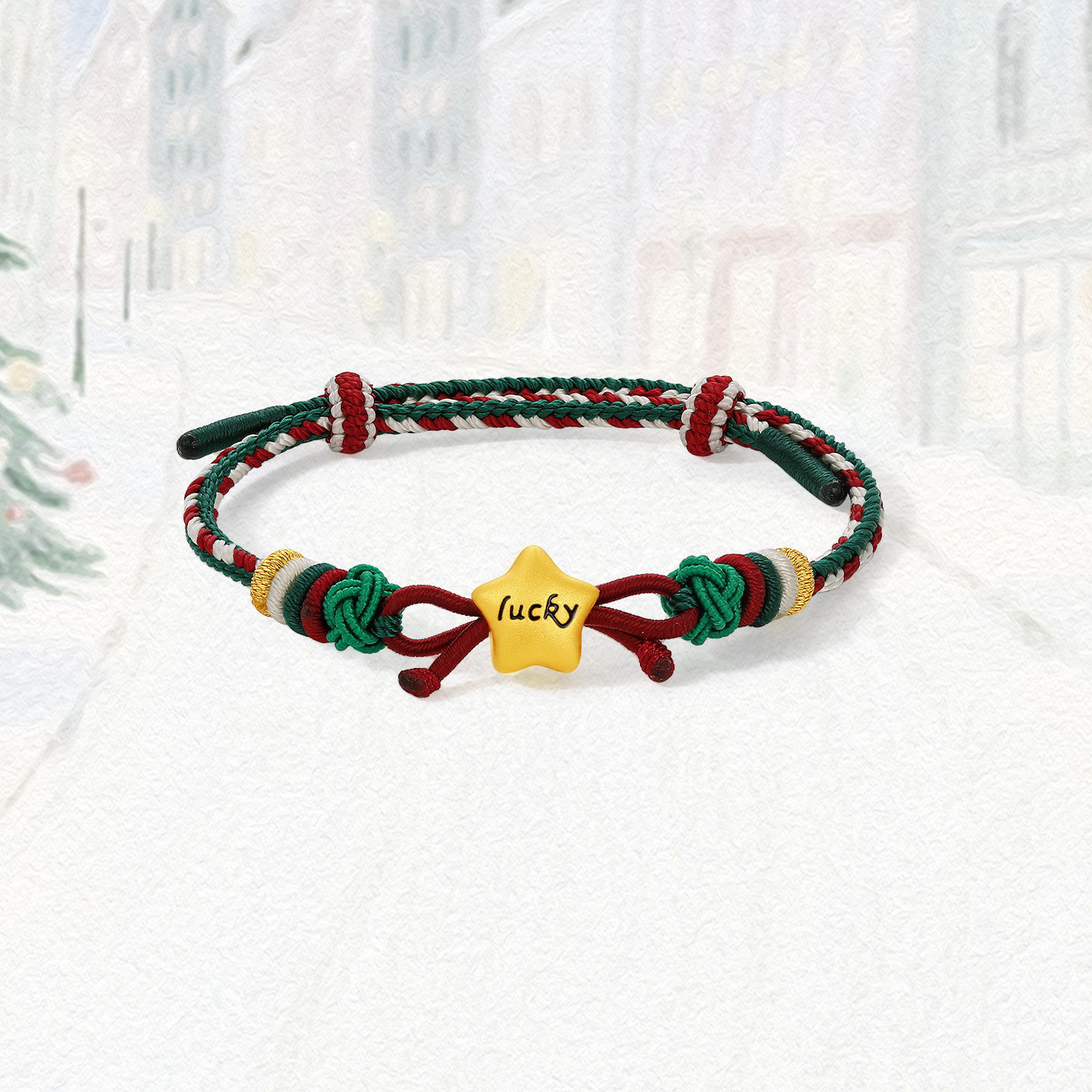 周六福黄金5d硬金手绳女款定价圣诞吉福星黄金幸运星手饰新年礼物,淘宝优惠券,粉丝福利购,淘宝优惠卷